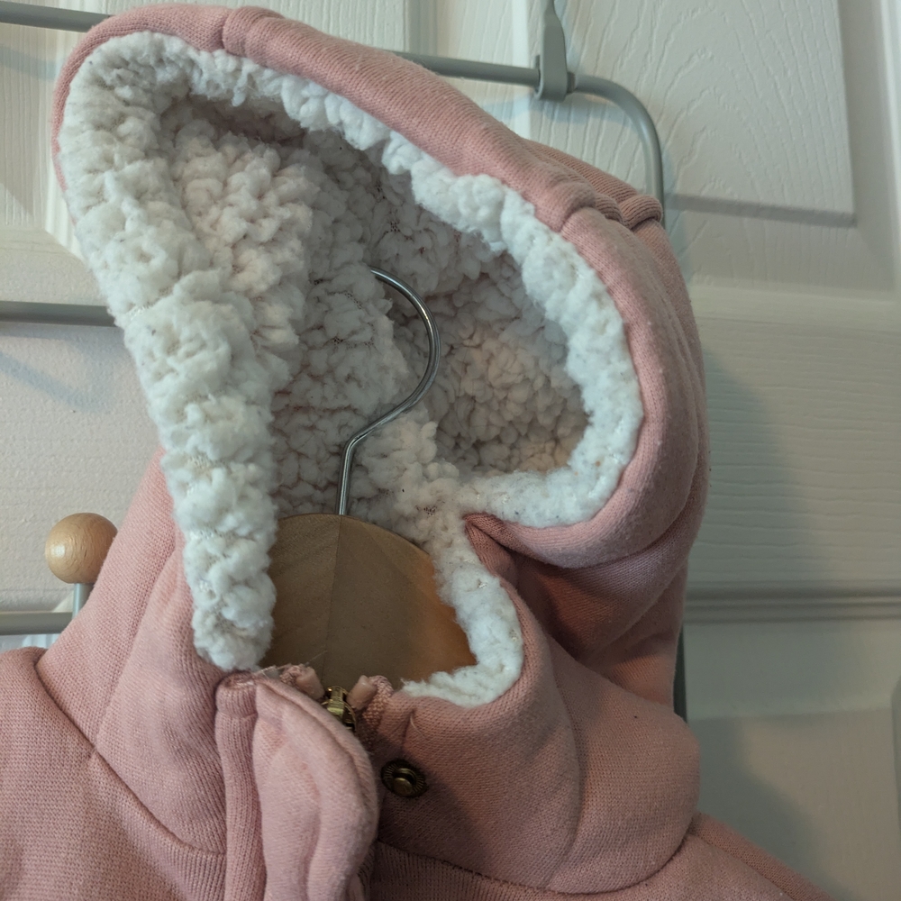 Pink Platinum Pink Puffer Jacket with Hood - Picture 4 of 8